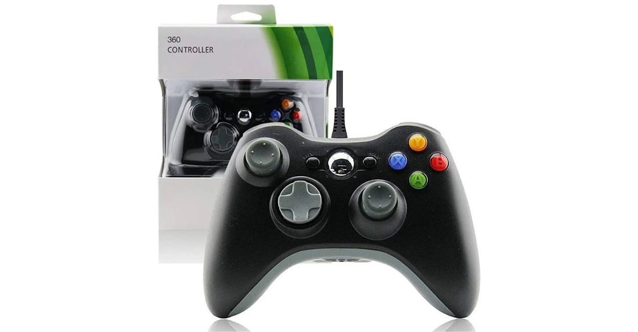 imagem controle compativel xbox 360 com fio pc android