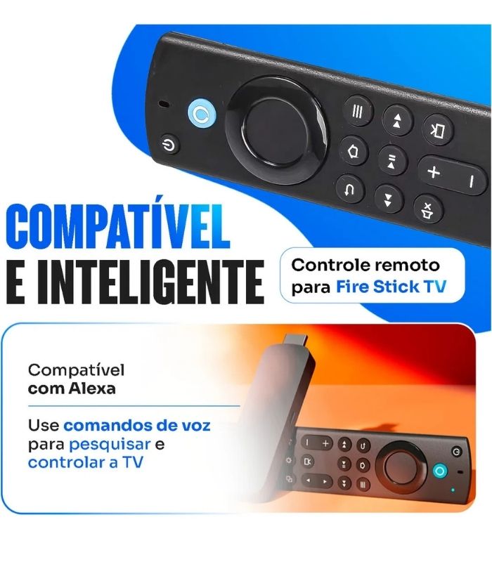 imagem Controle Compatível Fire stick uso por comando de voz