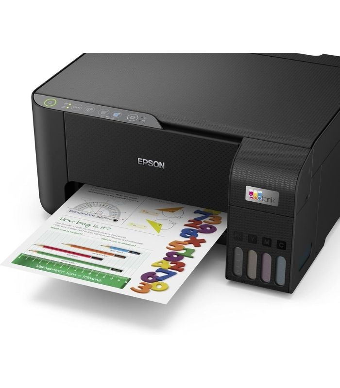 Epson EcoTank L3250 mostrando uma impressão de qualidade