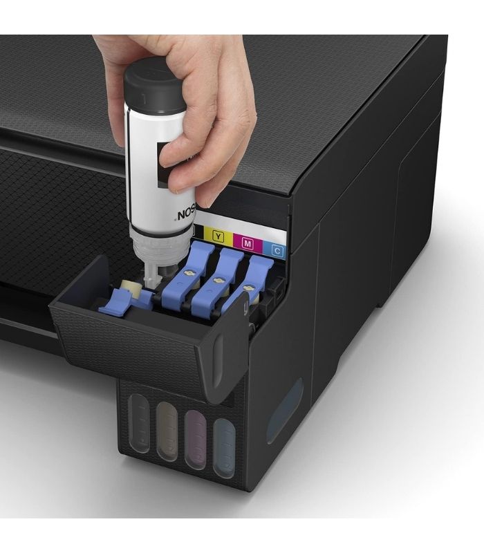 Epson EcoTank L3250 mostrando reservatório de tinta