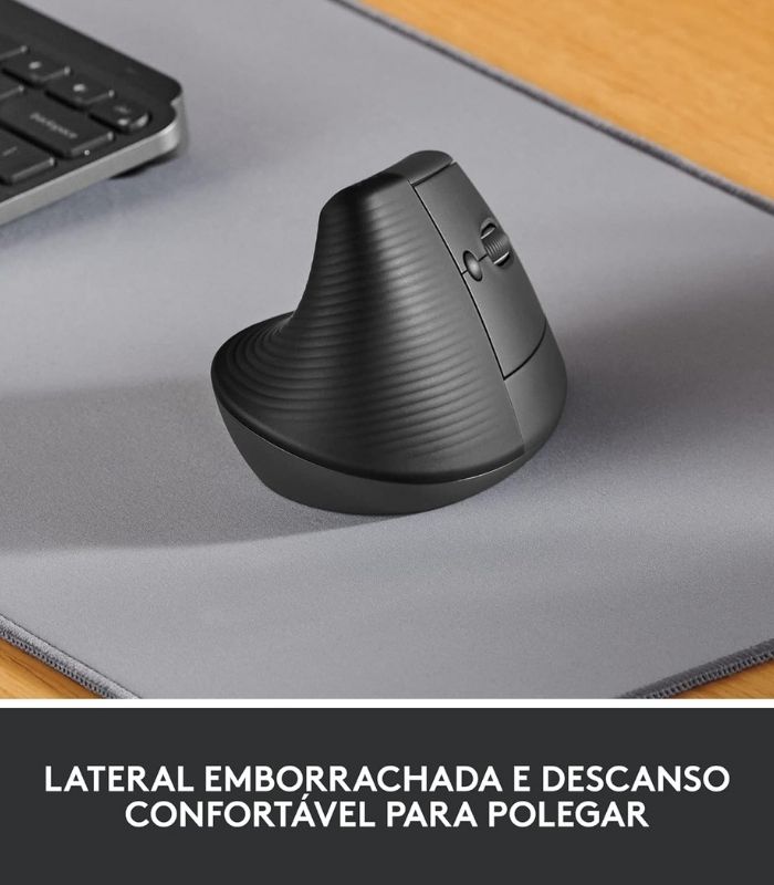 imagem extratora wmouse logitech lift vertical design detalhe