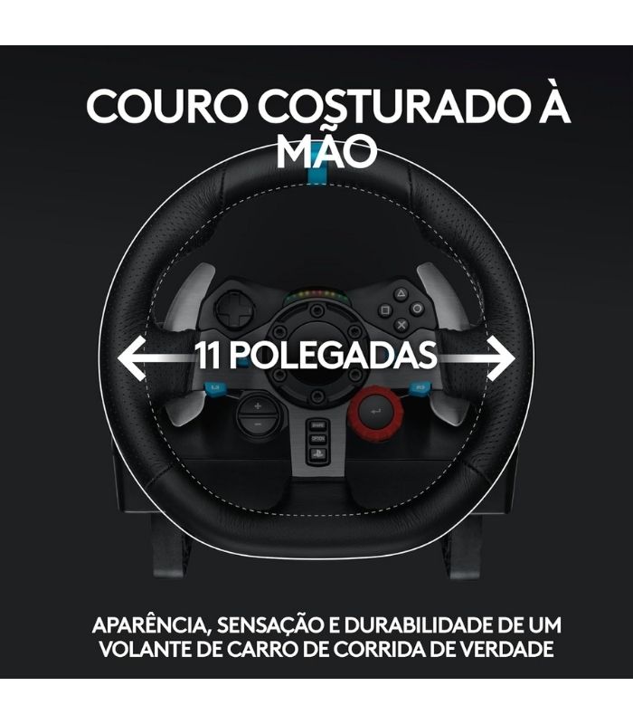 detalhes sobre o design do volante logitech g29
