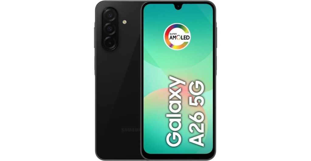 samsung galaxy a26 5g preto-frontal