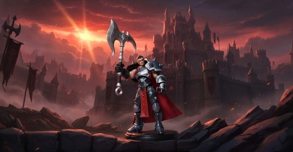 action figure Garen League of Legends premium collectible base