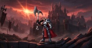 action figure Garen League of Legends premium collectible base