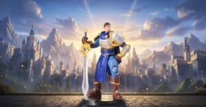 action figure Garen League of Legends premium collectible base