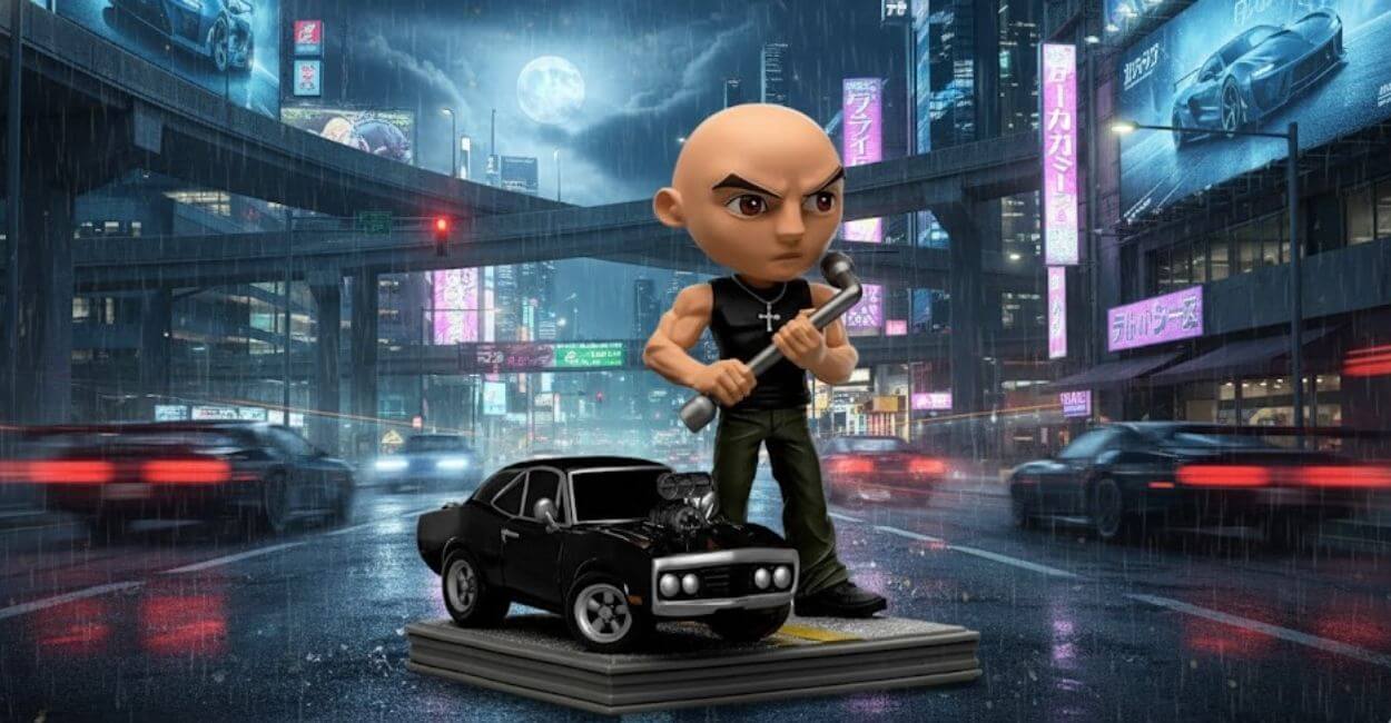 Review Estátua MiniCo Dominic Toretto: Vale a Pena para Fãs de Velozes e Furiosos? 1 estátua Dominic Toretto Velozes e Furiosos Mini Co Dodge Charger