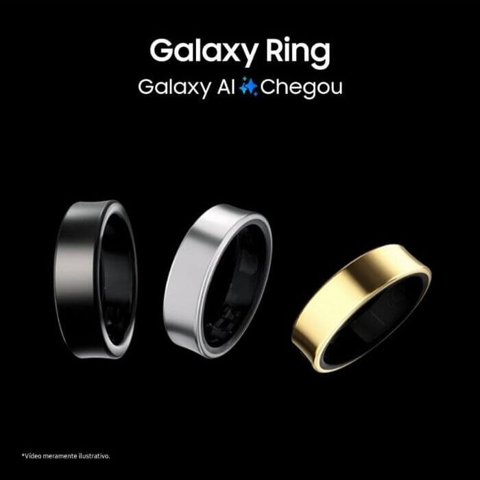 imagem ilustrando cores do samsung galaxy ring