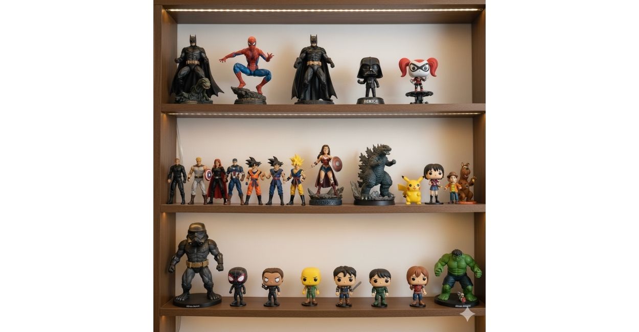 coleção de action figures estátuas Funko Pop super-heróis
