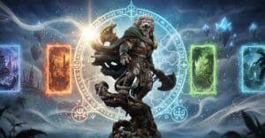 estátua Ajani Goldmane Magic The Gathering Art Scale 1/10