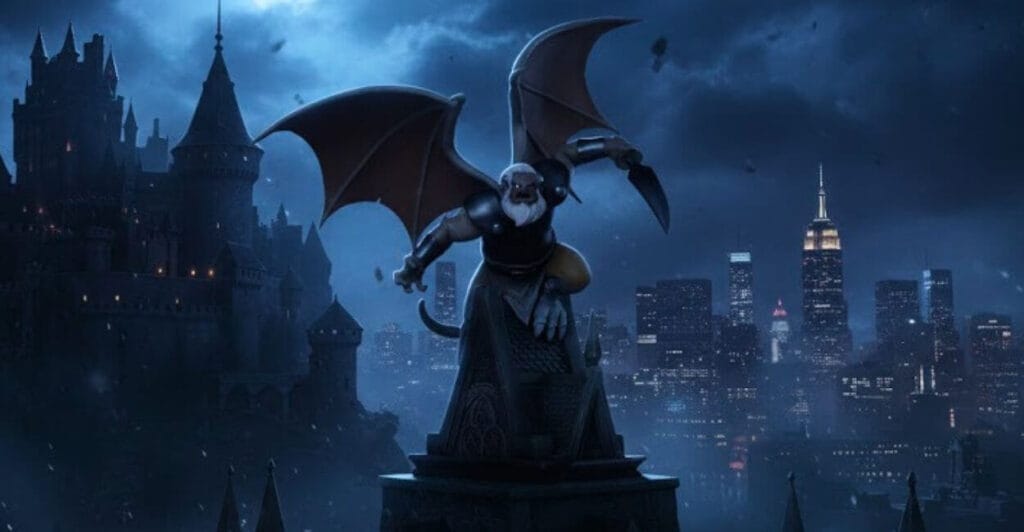 estatua hudson gargoyles cenario ilustrativo