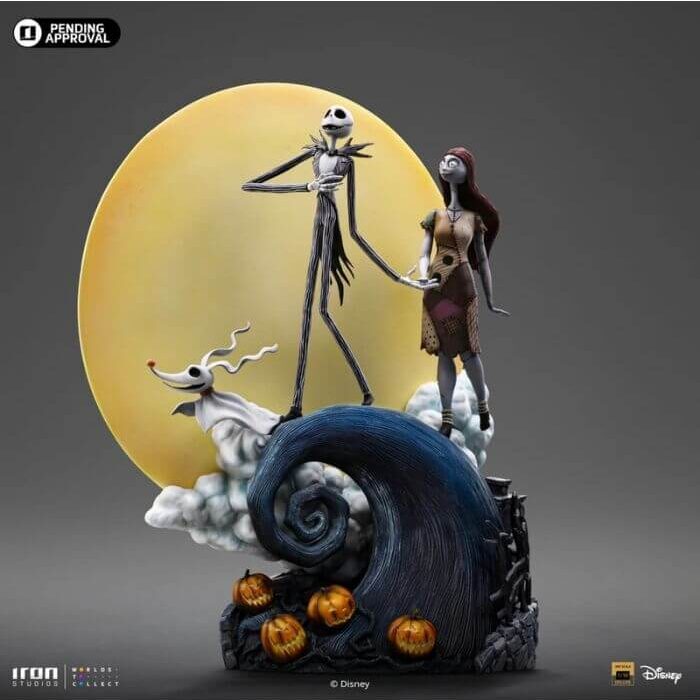 A Estátua Jack and Sally Deluxe É A Peça De O Estranho Mundo de Jack Que Você Estava Esperando! 2 estátua Jack and Sally Nightmare Before Christmas Deluxe Art Scale 1/10