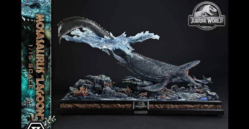estátua do Mosassauro Jurassic World Prime 1 Studio