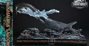 estátua Mosasaurus Lagoon Jurassic World dinossauro marinho 1/15 scale
