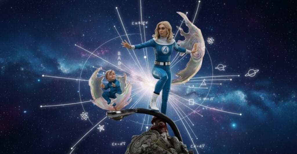 estátua Mulher Invisível Franklin Richards Quarteto Fantástico Art Scale 1/10