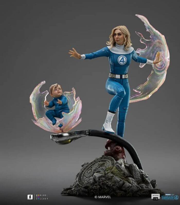 estátua Mulher Invisível Franklin Richards Quarteto Fantástico Art Scale 1/10