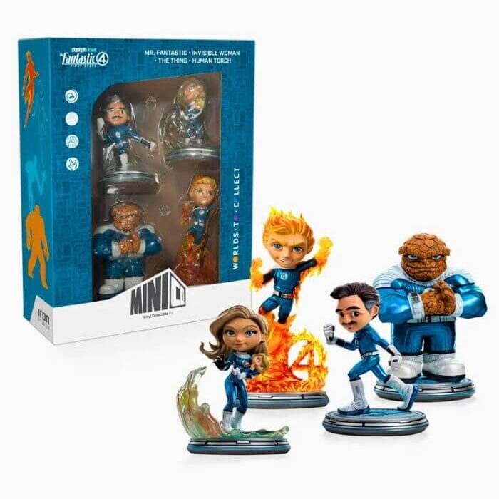 O Quarteto Fantástico Brilha em Nova Coleção MiniCo 2 estátuas Mini Co Quarteto Fantástico Iron Studios