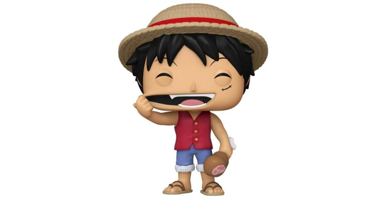 Funko Pop Luffy com Carne One Piece chapéu de palha