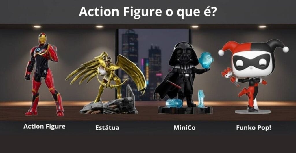 action figure o que é , guia action figure estátua Mini Co Funko Pop comparativo