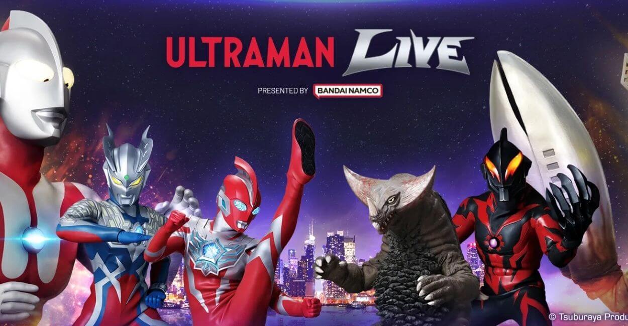 Ultraman Live at American Dream Bandai Namco heróis e monstros
