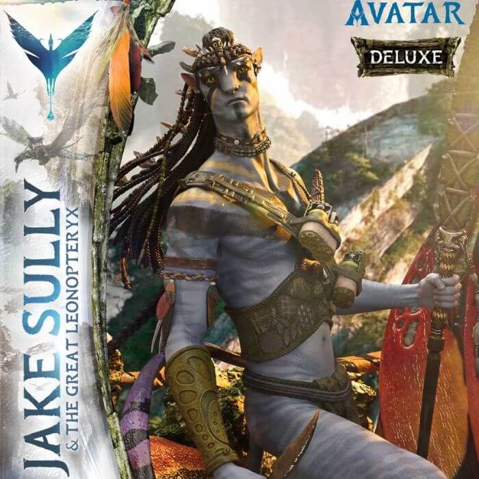 A Estátua Jake Sully e o Grande Leonopteryx Chega com o Espírito de Pandora! 1 close-up Estátua Jake Sully e o Grande Leonopteryx