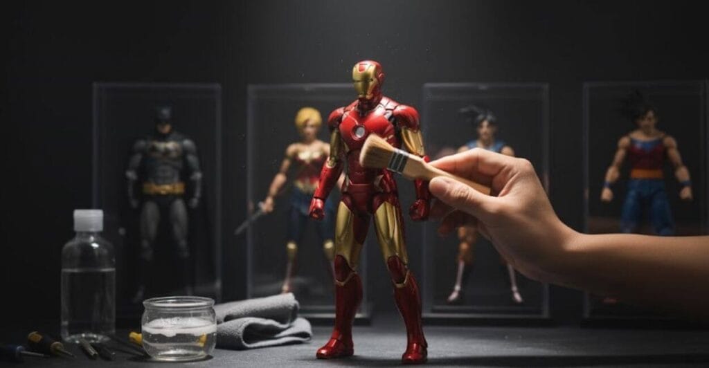 como limpar action figures sem estragar Homem de Ferro