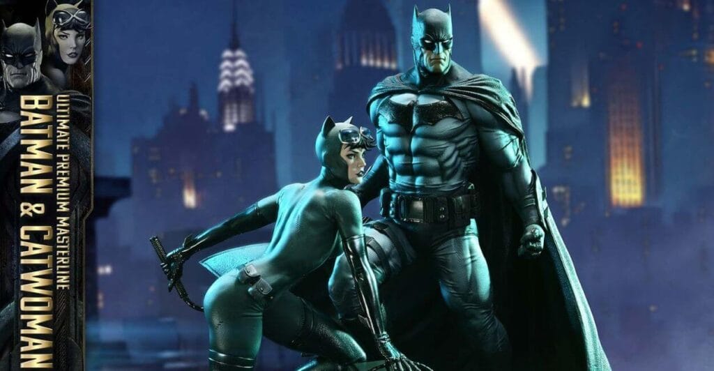 diorama Batman e Catwoman Ultimate Premium Masterline Clay Mann
