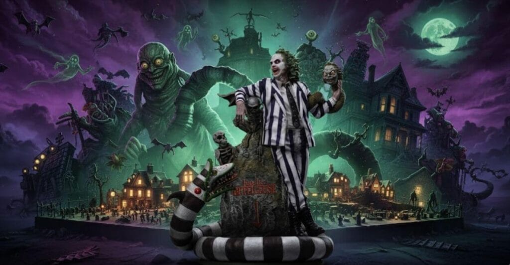 estátua Besouro Suco Deluxe Os Fantasmas se Divertem Art Scale 1/10