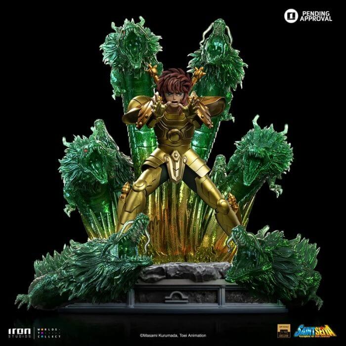 A Estátua Dohko de Libra Deluxe Chega na Iron Studios Com LED e Armas Sagradas! 2 estátua Dohko de Libra Saint Seiya Deluxe Art Scale 1/10