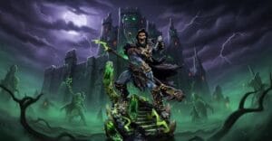 estátua Esqueleto Unleashed Castelo Grayskull Masters of the Universe