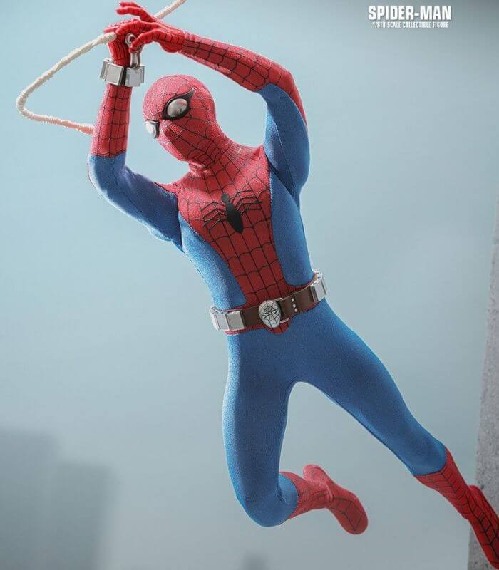A Figura Spider-Man (1977) da Hot Toys Revive o Herói Clássico da TV! 2 Figura Spider-Man (1977) Hot Toys 1/6th scale balanço teia