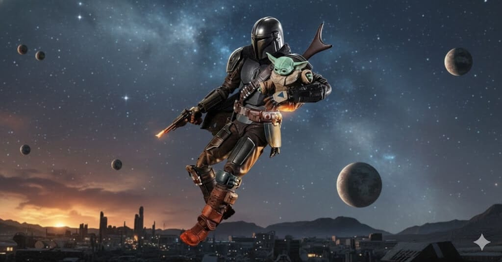 action figure The Mandalorian e Grogu Star Wars S H Figuarts