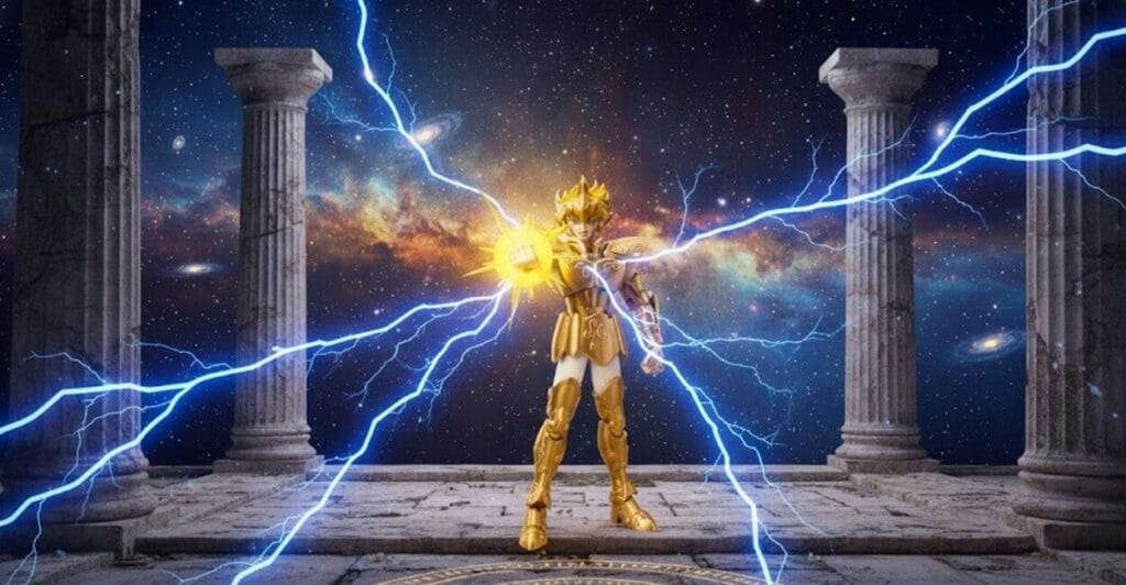 figura Aiolia de Leão Leo Aiolia Saint Seiya BLOKEES ChampionClass