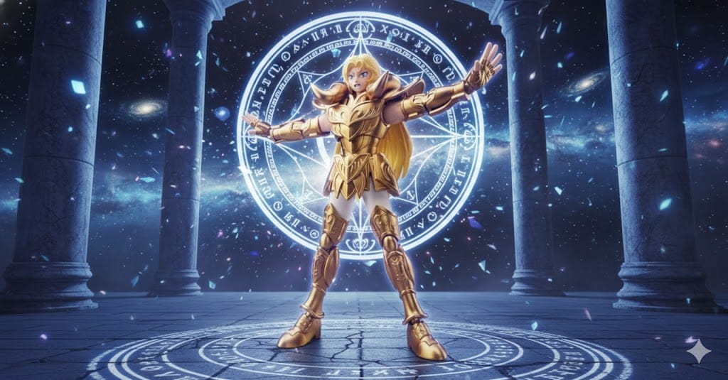 figura Mu de Áries Aries Mu Saint Seiya BLOKEES ChampionClass